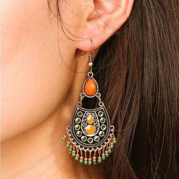 Boho dangle earrings N379 - Picture 1 of 4